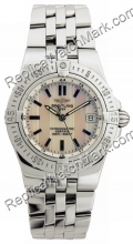 Breitling Windrider Starliner Mother-of-Pearl Striped Dial Steel