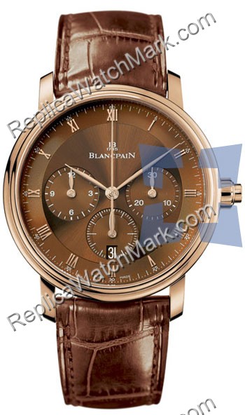 Chronograph Mens Watch 6185.3646.55 Blancpain Villeret