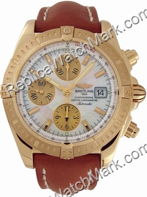 Breitling Chronomat Evolution 18k Yellow Gold Mens Watch K133561 - Click Image to Close