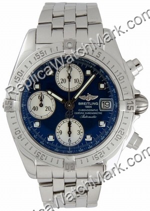 Breitling Windrider Chrono Cockpit Steel Blue Mens Watch A133571 - Click Image to Close