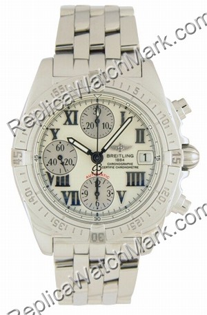 Breitling Windrider Chrono Cockpit Mother-of-pearl Steel Mens Wa - Click Image to Close