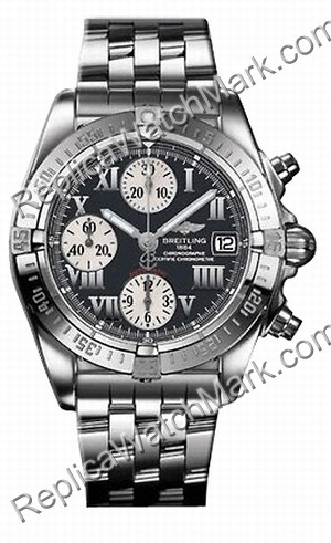 Breitling Windrider Chrono Cockpit Steel Black Mens Watch A13358 - Click Image to Close