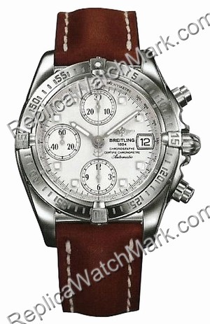 Breitling Windrider Chrono Cockpit Steel Brown Mens Watch A13358 - Click Image to Close