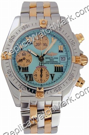 Breitling Windrider Chrono Cockpit 18kt Yellow Gold and Steel Tu - Click Image to Close