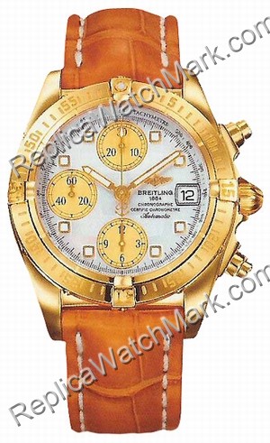 Breitling Windrider Chrono Cockpit 18kt Yellow Gold Mens Watch K - Click Image to Close