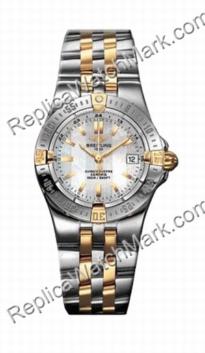 Breitling Windrider Starliner 18kt Yellow Gold And Steel Ladies - Click Image to Close
