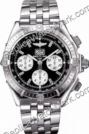 Breitling Mens Windrider Crosswind Steel Black Watch A4435512-B5 - Cliquez sur l'image pour la fermer