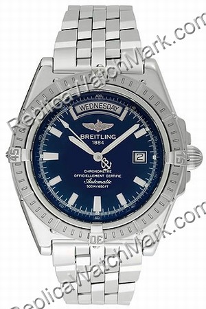 Breitling Mens Windrider Headwind Steel Blue Watch A453551-C5-35 - Cliquez sur l'image pour la fermer