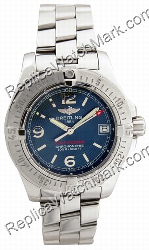 Breitling Aeromarine Colt Oceane Mesdames Steel Blue Watch A7738 - Cliquez sur l'image pour la fermer