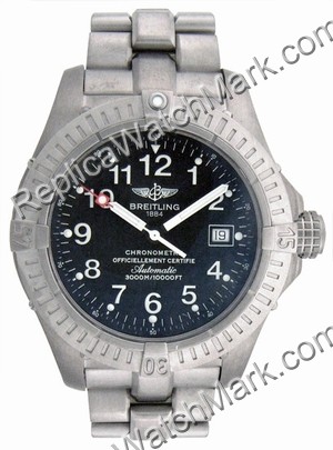 Breitling Avenger Seawolf Aeromarine Mens Titanium Black Watch E - Cliquez sur l'image pour la fermer