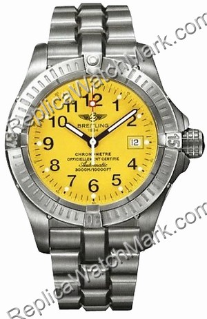 Breitling Aeromarine Avenger Seawolf Titanium Yellow Mens Watch - Click Image to Close