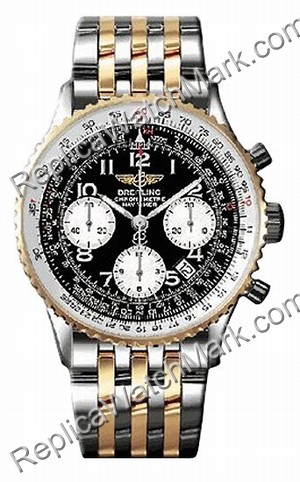 Breitling Navitimer 18kt Yellow Gold Steel Mens Watch D2332212-C - Click Image to Close