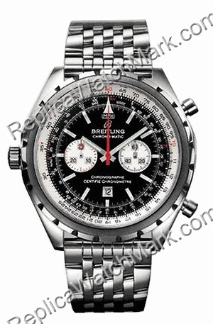 Breitling Navitimer Chrono-matic Steel Black Watch Mens A4136012 - Cliquez sur l'image pour la fermer