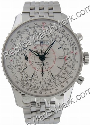 Breitling Navitimer Montbrilliant Datora Steel Mens Watch A21330 - Click Image to Close