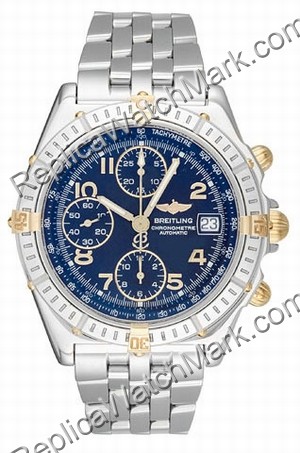 Breitling Windrider Chronomat Evolution 18kt Yellow Gold Steel B - Click Image to Close