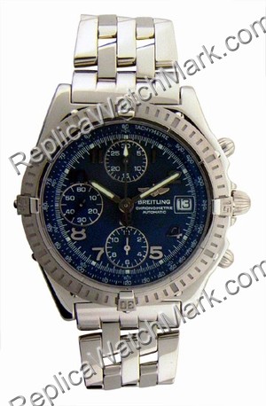 Breitling Windrider Chronomat Evolution Steel Blue Mens Watch A1 - Click Image to Close