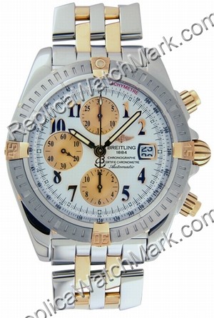 Breitling Windrider Chronomat Evolution 18kt Yellow Gold Steel M - Click Image to Close