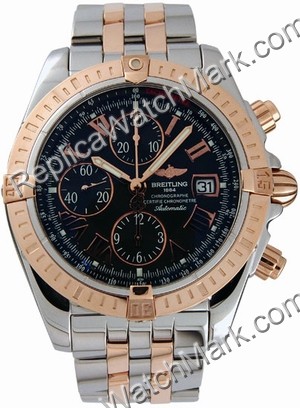 Breitling Windrider Chronomat Evolution 18kt Rose Gold and Steel - Click Image to Close