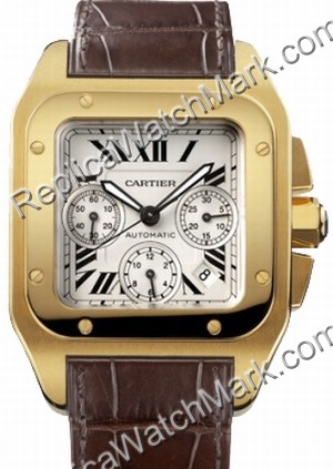 Cartier Santos 100 Хронограф w20096y1 - закрыть