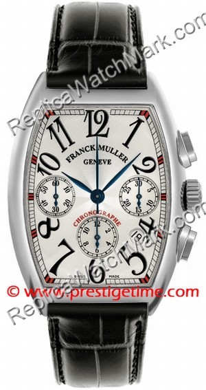 Franck Muller Cintree Curvex Chronograph 7880 CC AT SS Silver (7