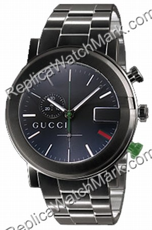 Gucci 101G Schwarz PVD Stahl Herrenuhr YA101331