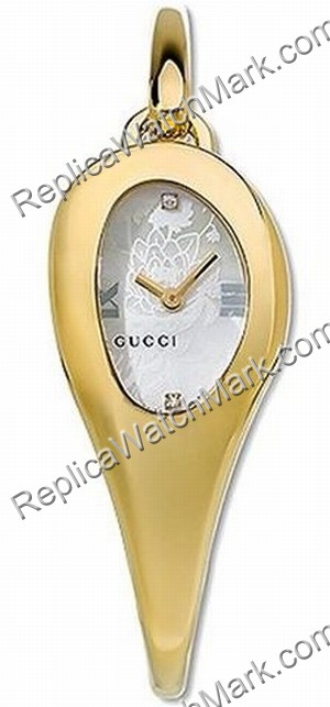 Gucci 103 Mors Horsebit 18kt Gold Tone Diamond Ladies Watch YA10