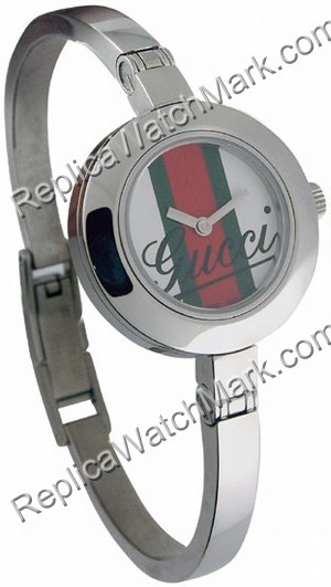 Gucci gestreift Dial Bangle Damenuhr YA105518