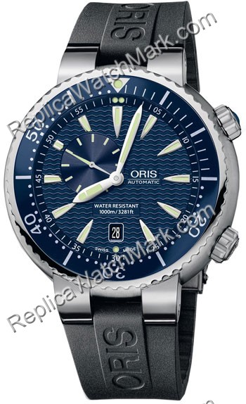 Oris Divers маленькая секундная Дата Мужские часы 643.7609.85.55.RS - закрыть