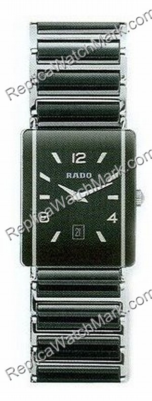 Rado Integral del Acero Negro cerámica Reloj unisex medianas R20