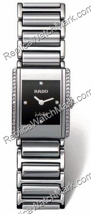 Rado Интегральные Серебряный Керамический Алмазная женские часы R20430732 - закрыть