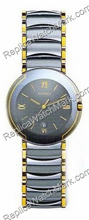 Rado Coupole acier doré / céramique de taille moyenne Mens Watch - Cliquez sur l'image pour la fermer