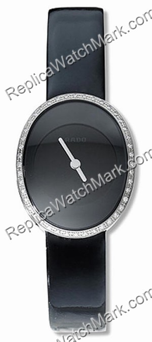 Rado Esenza Acero Negro Señoras Medio diamantes reloj R53541156