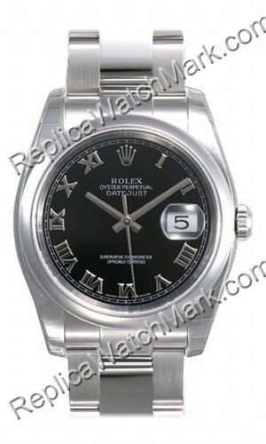 Swiss Rolex Oyster Perpetual Datejust Mens Watch 116200-BKRO