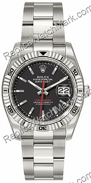 Mens suíça Rolex Oyster Perpetual Datejust Ouro Branco 18kt e do