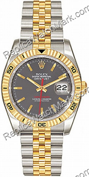 Hommes suisse Rolex Oyster Perpetual Datejust deux tons en or 18