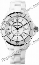 Chanel J12 White Ceramic Watch Automatico Midsize H0970