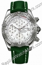 Breitling Windrider Chronomat Evolution Mens Steel Green Watch A  Breitling Windrider Chronomat Evolution Mens Steel Green Watch A
